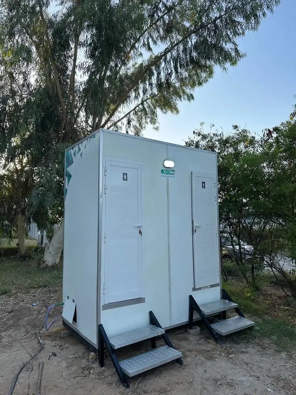 Twin Cabin Luxury Portable Toilet with Dual Doors view 6