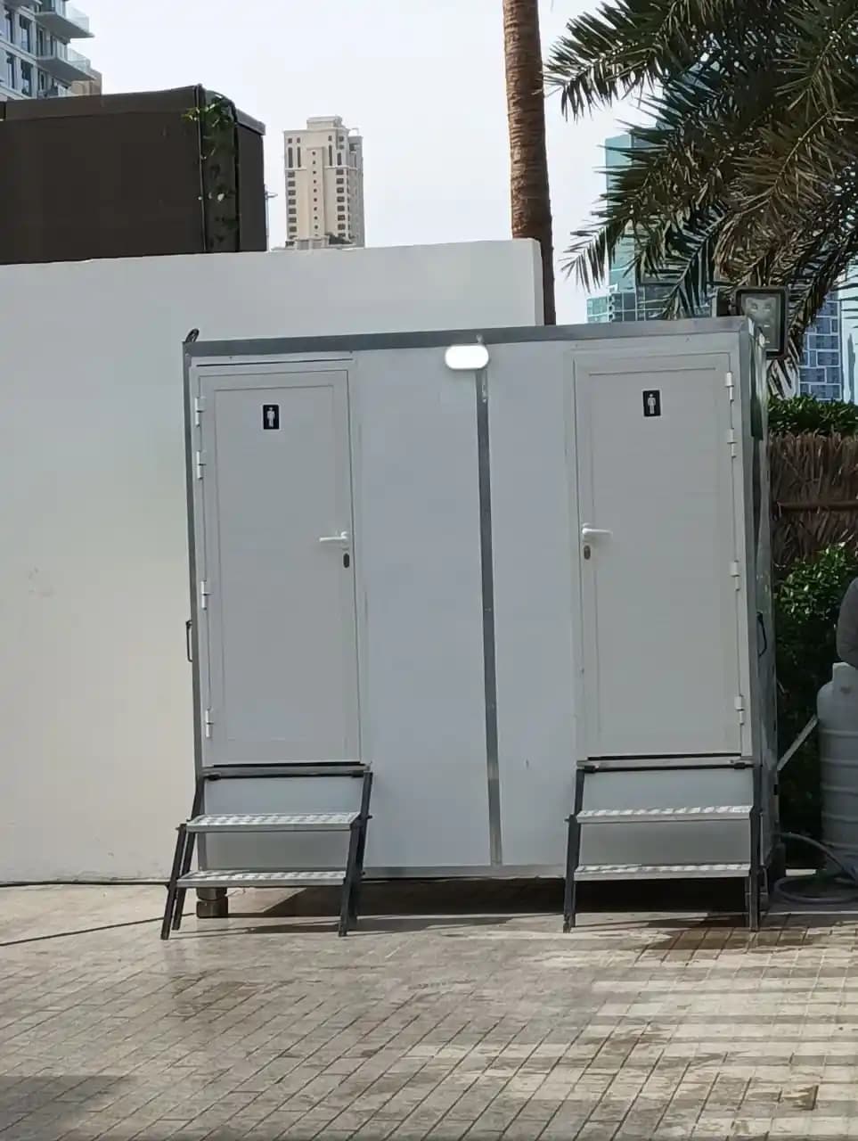 Twin Cabin Luxury Portable Toilet with Dual Doors view 5