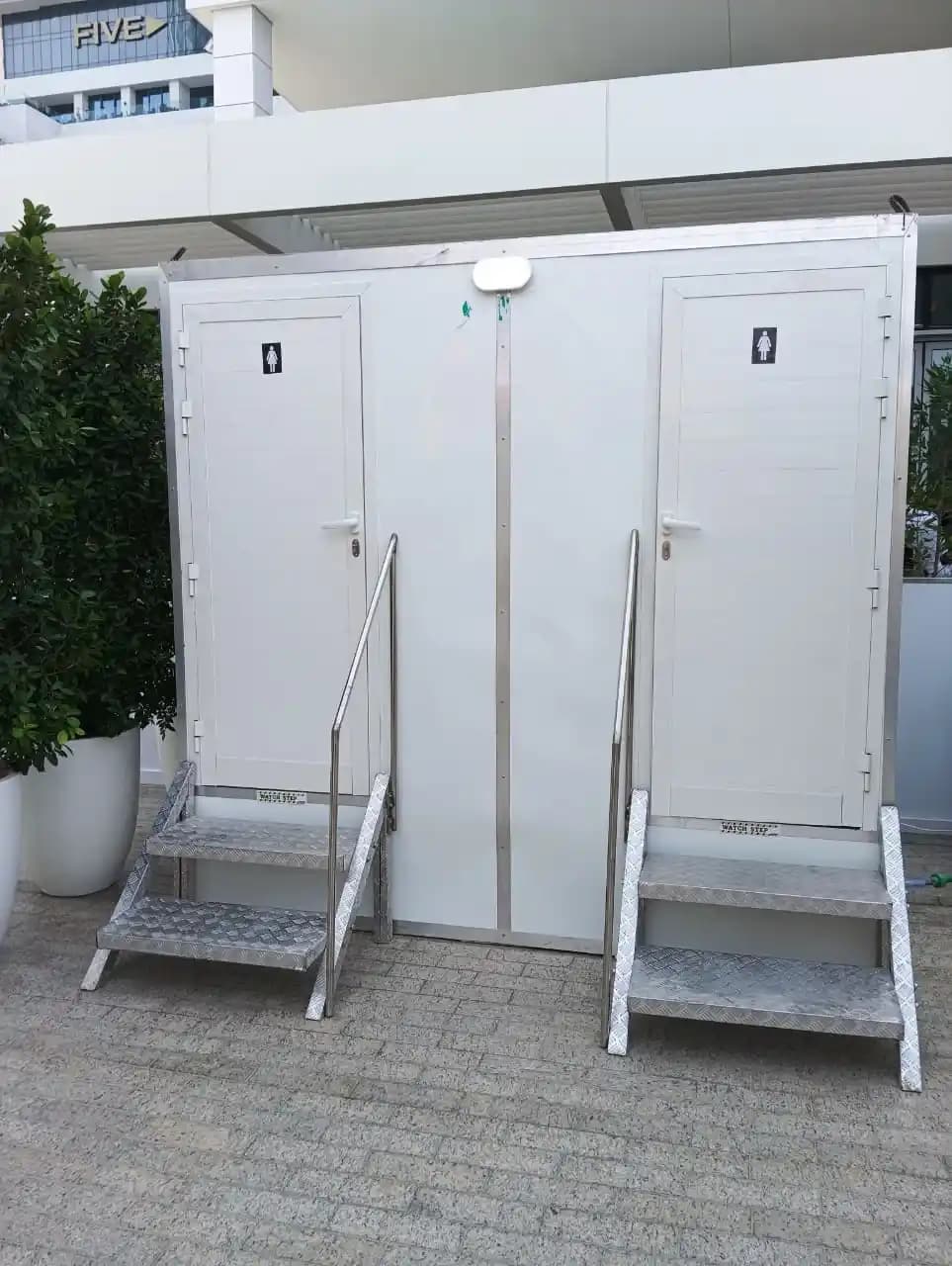 Twin Cabin Luxury Portable Toilet with Dual Doors view 3