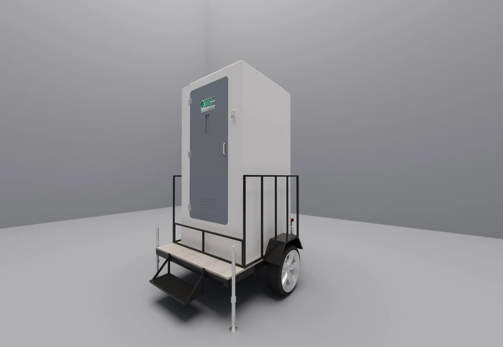 GRP Portable Toilet on Trailer